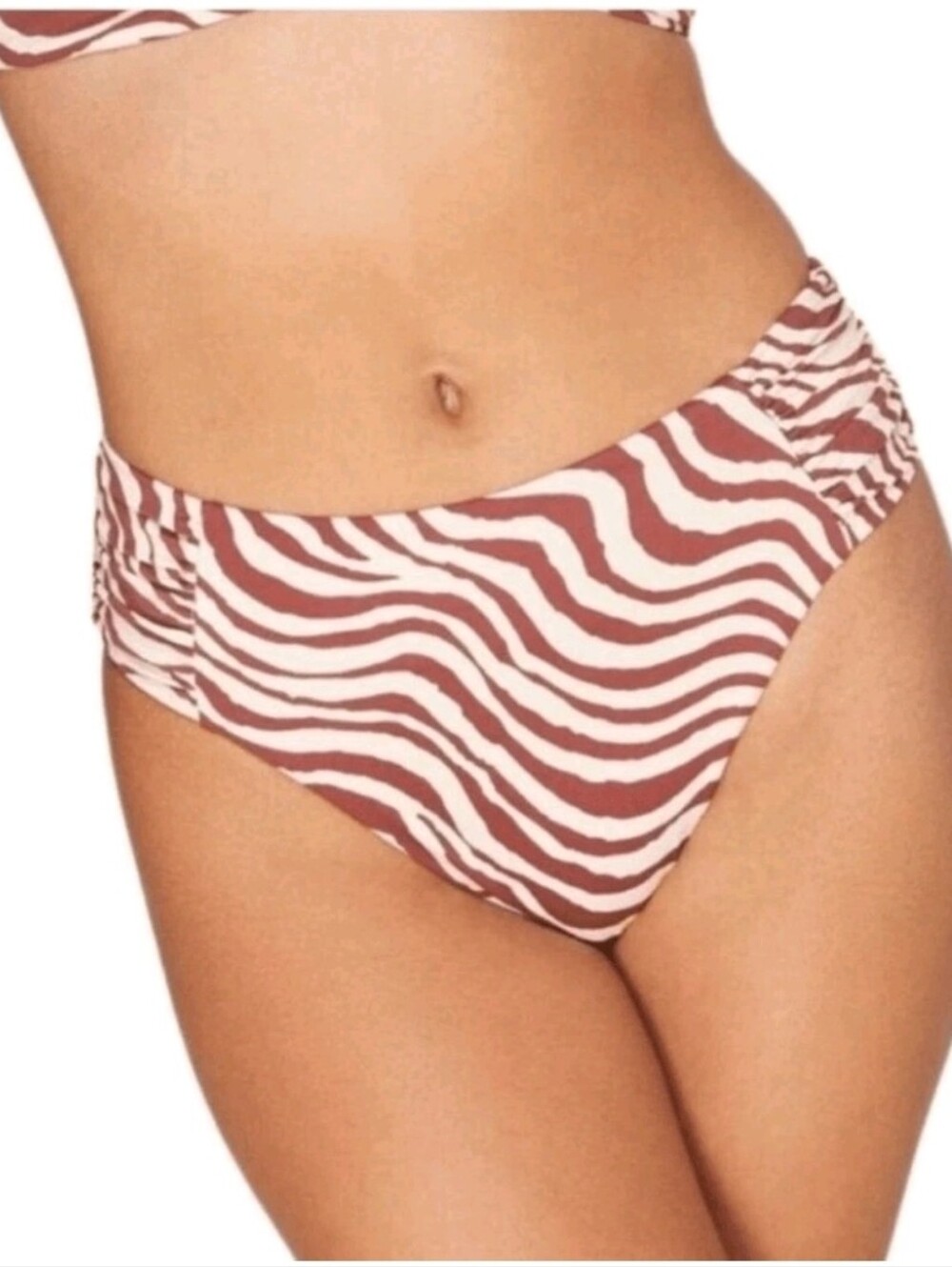 Andie | NWT Swim The Hipster Bikini Bottom Bias Stripe Truffle Size Small